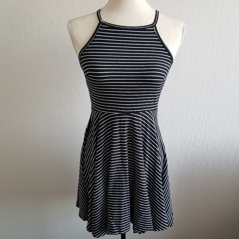 MINKPINK striped fit and flare dress